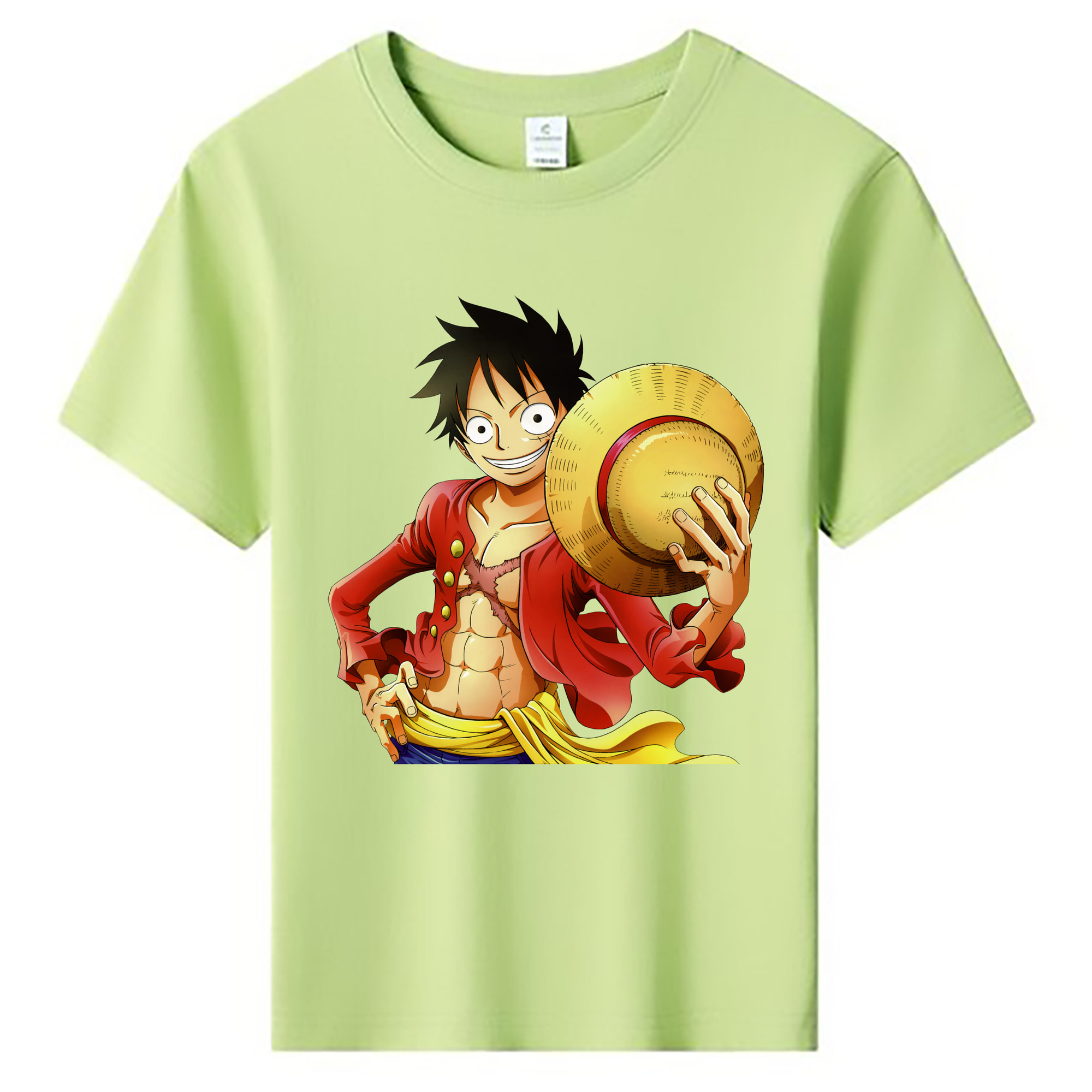 ワンピース モンキー・D・ルフィ ONE PIECE Monkey D. Luffy 綿100％キッズTシャツ（フロントプリント）